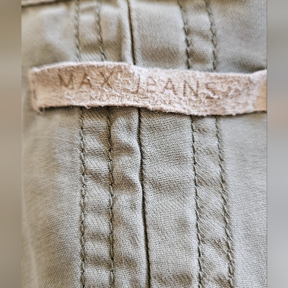 Max Jeans 100% Tencel Utility Jacket Light Olive Green Medium - Picture 5 of 15